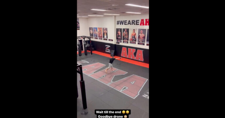 Video – Khabib Nurmagomedov punches drone out of air during shadow boxing session at American Kickboxing Academy