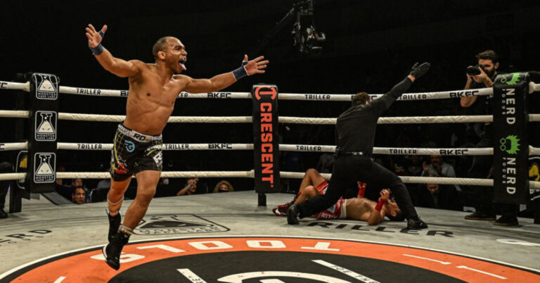 Ex-UFC title challenger John Dodson lands early KO win over Ryan Benoit in BKFC debut