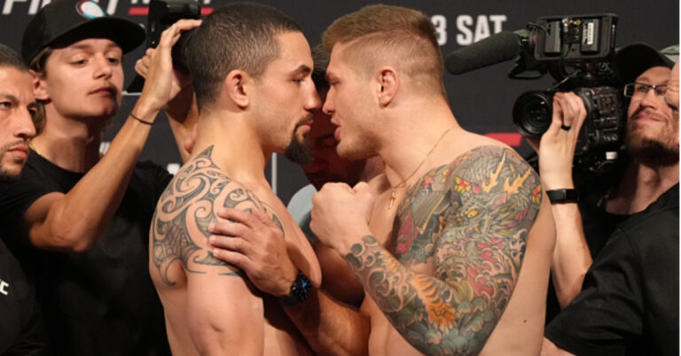 Marvin Vettori refuses Robert Whittaker’s handshake at UFC Parris weigh-in