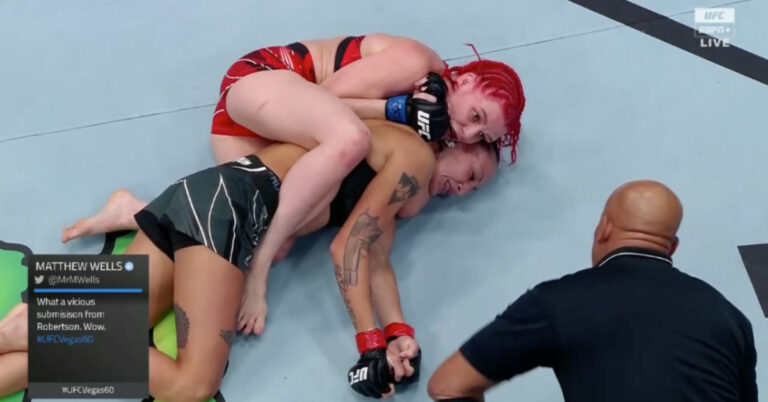 Gillian Robertson submits Mariya Agapova with brutal rear-naked choke – UFC Vegas 60 Highlights