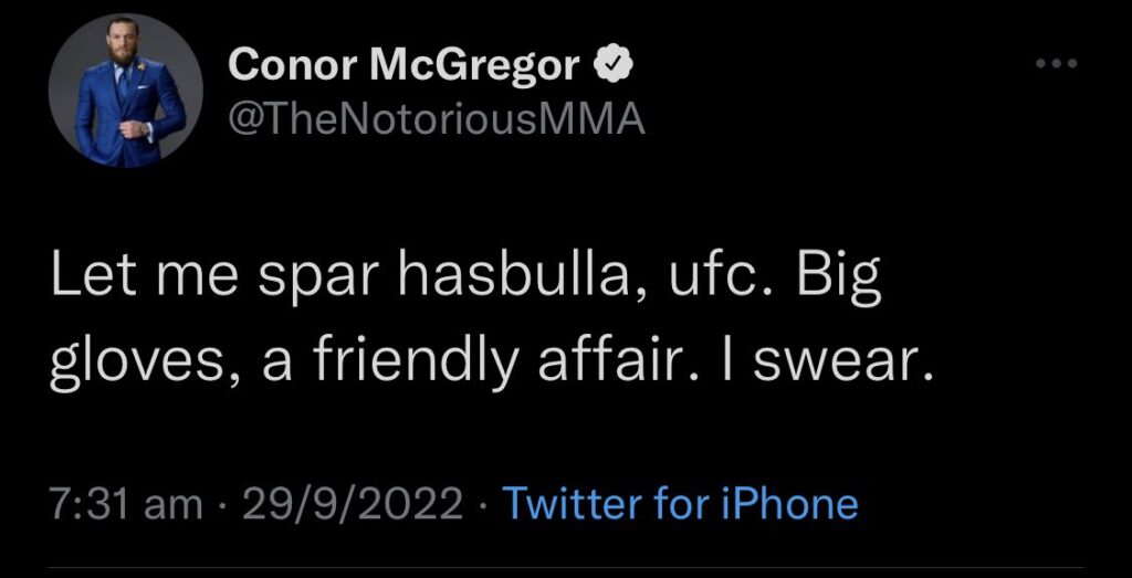 Conor McGregor Hasbulla Spar