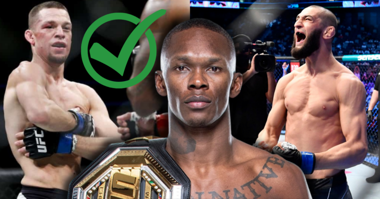 Israel Adesanya backs Nate Diaz to win at UFC 279 – “Chimaev’s going to gas around the third”