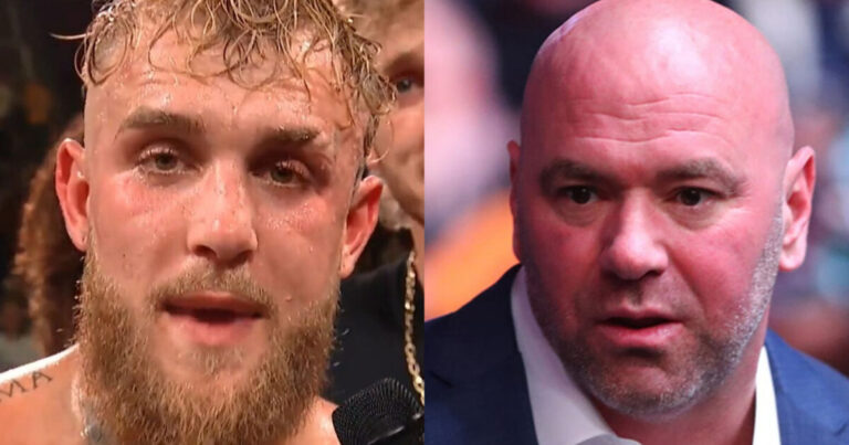 Jake Paul fires shots at Dana White after beating Anderson Silva: ‘Suck this d**k’