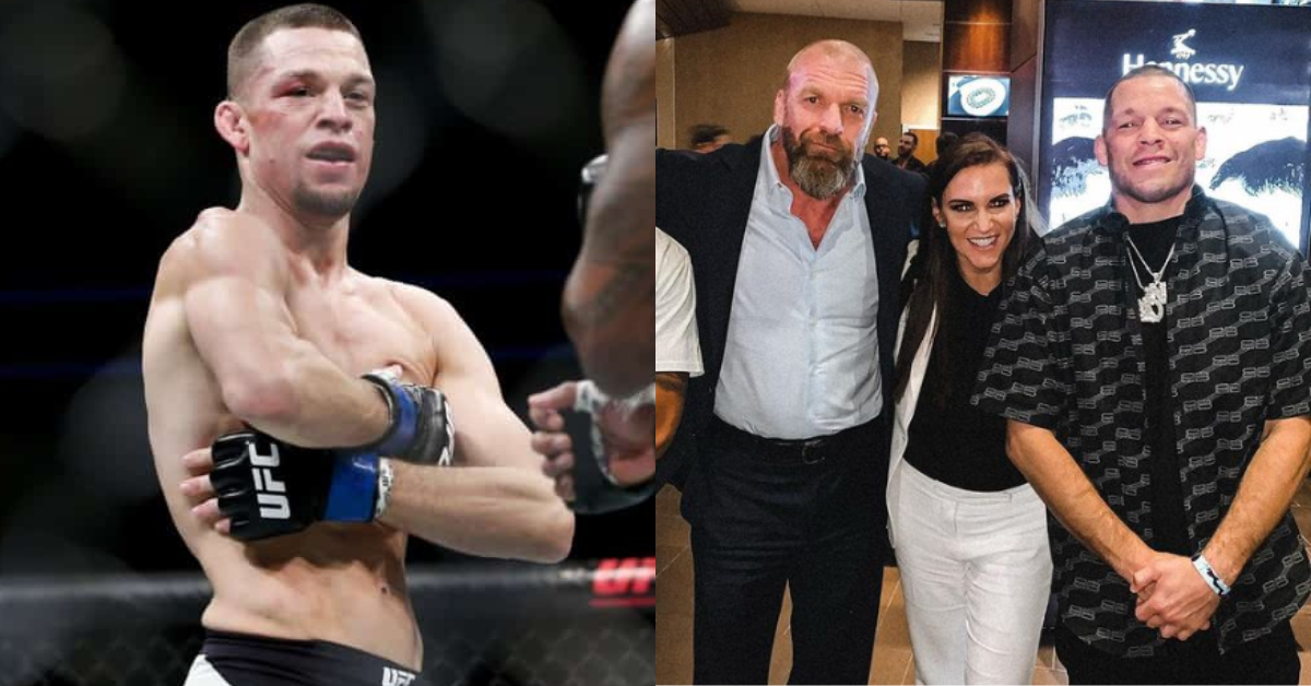 Nate Diaz teases move to the WWE, shares photo with Triple H: 'We'll see what's about to happen next' 1 Nate Diaz Triple H WWE