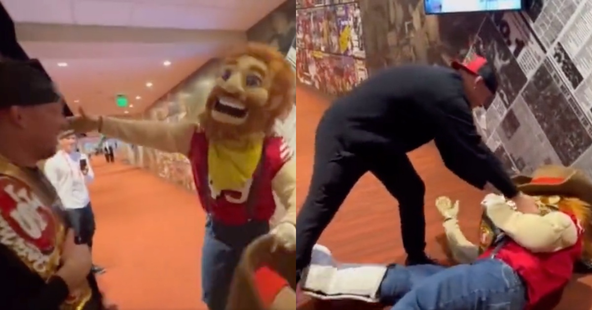 Video - Nate Diaz drops San Francisco 49ers mascot, grabs championship belt 1 Nate Diaz