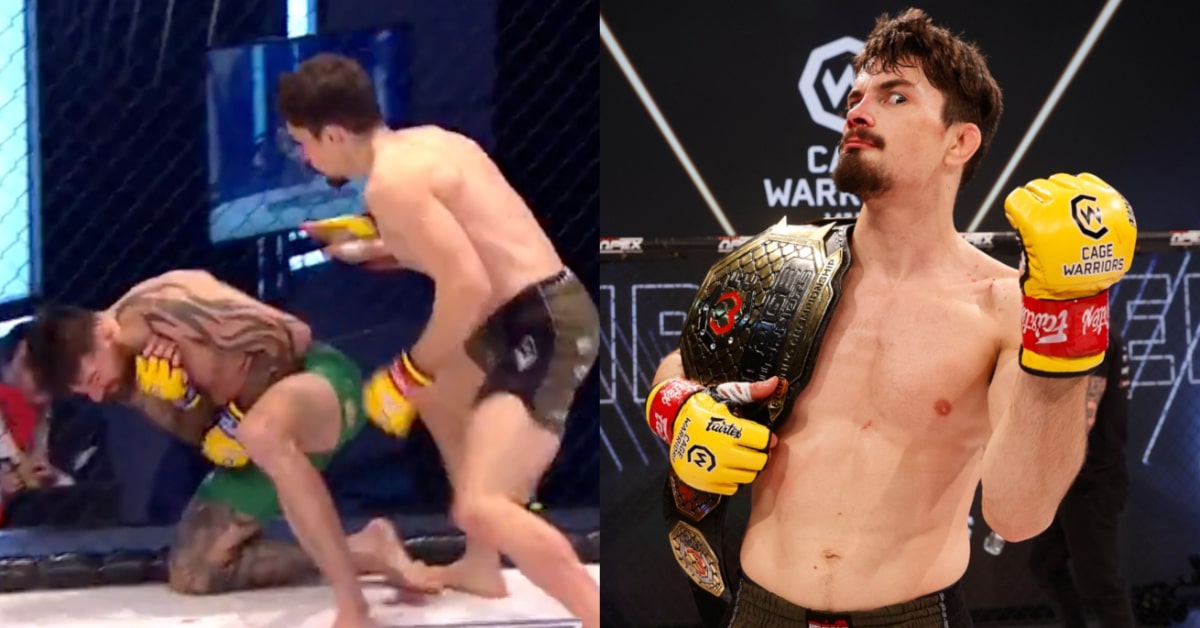 George Hardwick lands signature body shot to TKO Chris Bungard in CW title defense - Cage Warriors 147 1 George Hardwick
