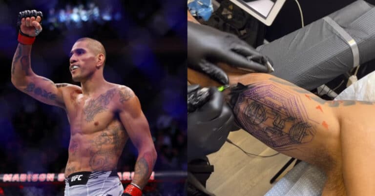 Alex Pereira gets new UFC belt tattoo after capturing 185lb world title from Israel Adesanya