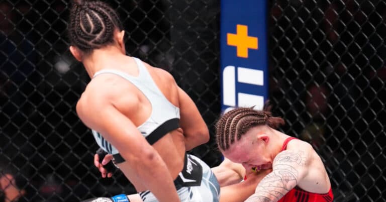 Natalia Silva stops Tereza Bleda with stunning spinning back kick knockout – UFC Vegas 66 Highlights
