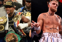 Jake Paul and Floyd Mayweather Jr.