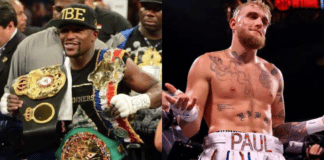 Jake Paul and Floyd Mayweather Jr.