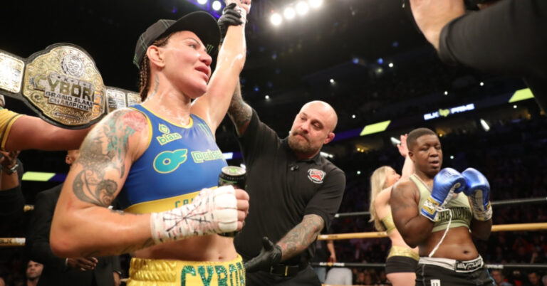 Cris Cyborg drops Gabrielle Holloway in professional boxing debut, scores unanimous decision win