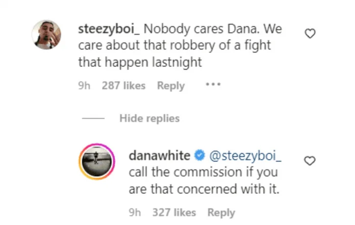 Dana White reacts to fan outrage over Paddy Pimblett's controversial UFC 282 win: "Call the commission if you are that concerned with it." 2 Screenshot 2022 12 13 at 14.33.07