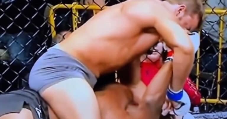 Throwback: Dricus Du Plessis helps grounded opponent with fallen mouthpiece, throws vicious ground and pound