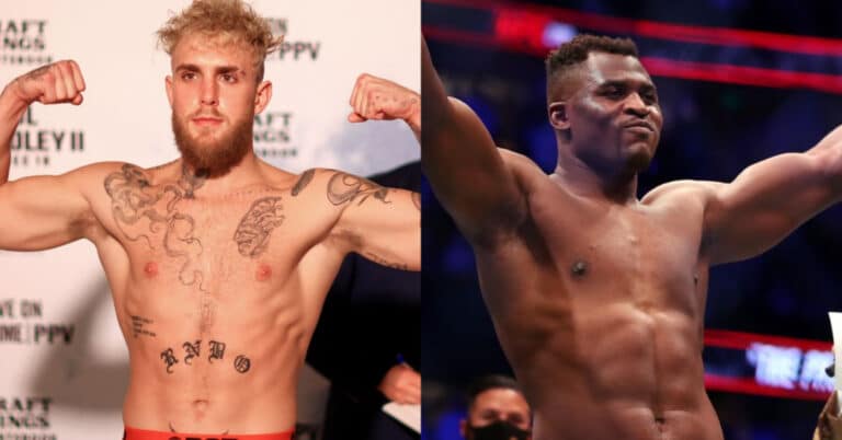 Jake Paul reacts to Francis Ngannou’s UFC departure: “He’s the heavyweight champ in MMA & will be until he loses.”