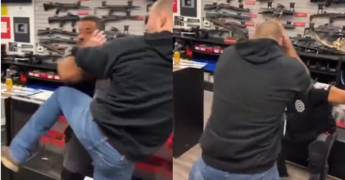 Sean Strickland bumps into self-defense star Dale Brown at Arms Store 1 Sean Strickland, Dale Brown, UFC