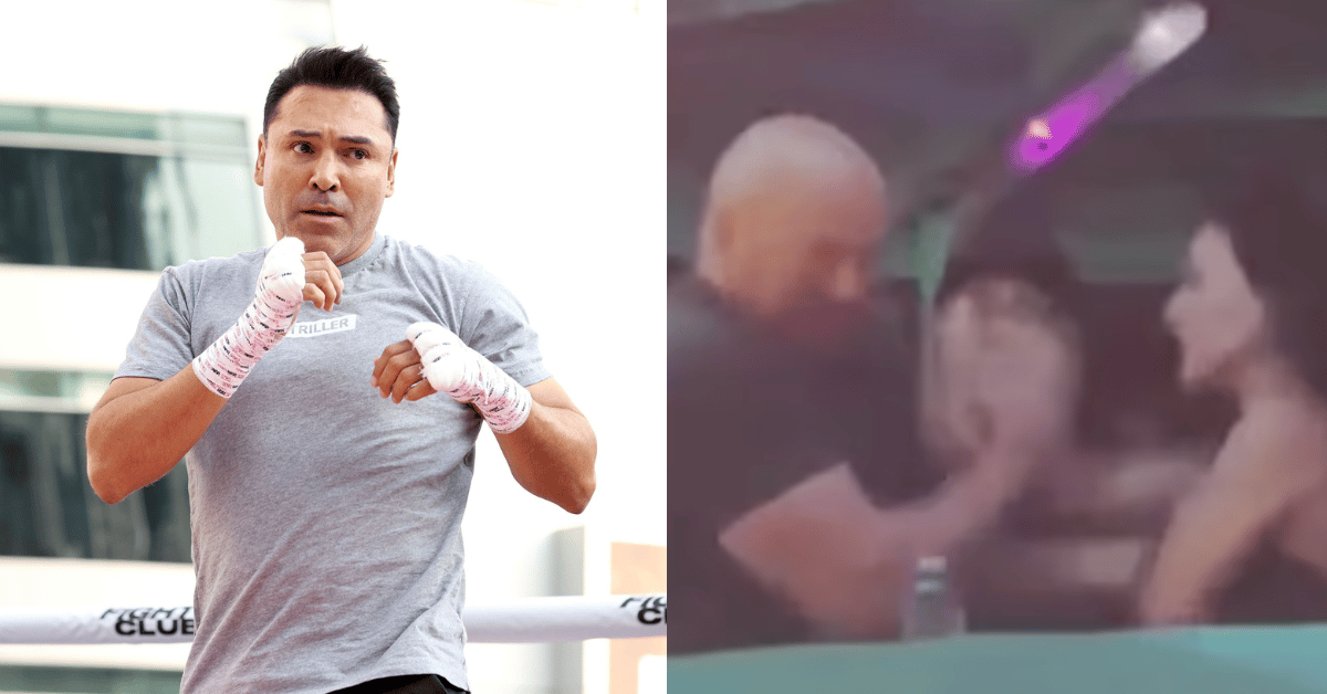 Oscar De La Hoya denounces Dana White over slapping his wife: "Boston aerobic instructors are real tough guys." 1 Dana White Oscar De La Hoya