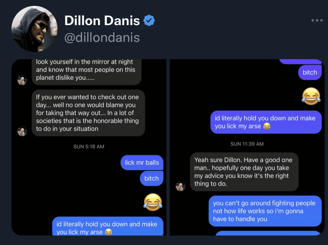 Inactive MMA Fighter Dillon Danis Shares Messages With Sean Strickland