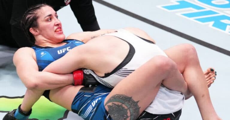 Tatiana Suarez submits Montana De La Rosa via guillotine choke in round two – UFC Vegas 70 Highlights