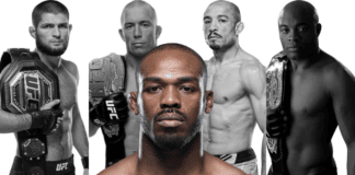 Jon Jones Anderson Silva, Georges St-Pierre, Khabib Nurmagomedov, and Jose Aldo