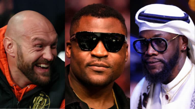 Tyson Fury hopes Francis Ngannou ‘Chins’ Deontay Wilder: ‘He’s a piece of sh*t’