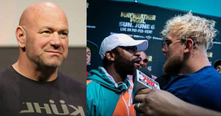 Dana White isn’t buying Floyd Mayweather’s confrontation with Jake Paul; ‘I thought it was a skit’