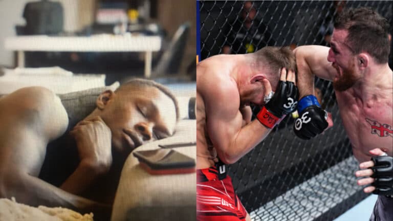 Israel Adesanya falls asleep during reaction to Merab Dvalishvili’s UFC Las Vegas victory