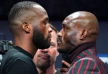 Leon Edwards UFC 286 Face Off Press Conference Kamaru Usman