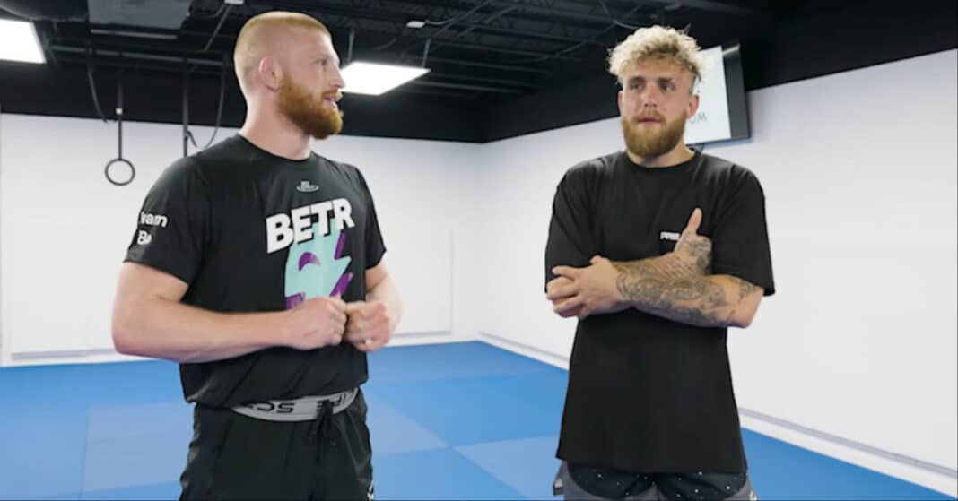 Jake Paul wrestles with UFC star Bo Nickal ahead of MMA debut