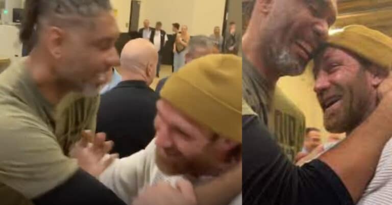 Video – Luke Rockhold gets into a friendly scrap with NBA legend Tim Duncan at UFC San Antonio