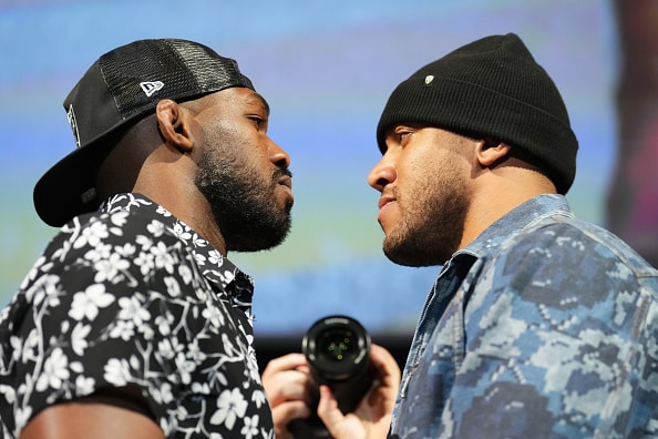 Watch | Jon Jones and Ciryl Gane intense staredown ahead of UFC 285 1 ufc 285 jon jones ciryl gane staredown