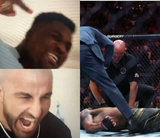 Francis Ngannou Israel Adesanya Alex Volkanovski UFC 287
