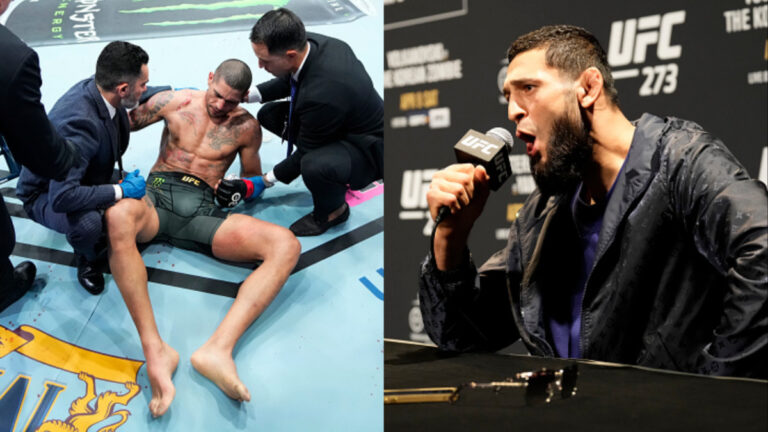 Khamzat Chimaev mocks Alex Pereira following KO loss at UFC 287: ‘Goodnight for you’