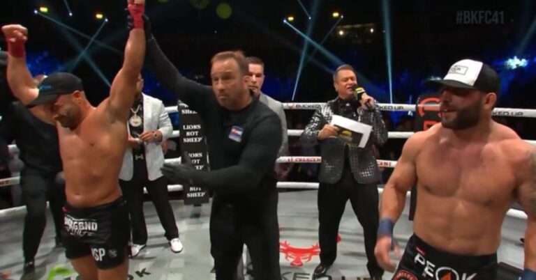 Eddie Alvarez earns split decision over Chad Mendes in five-round war – BKFC 41 Highlights