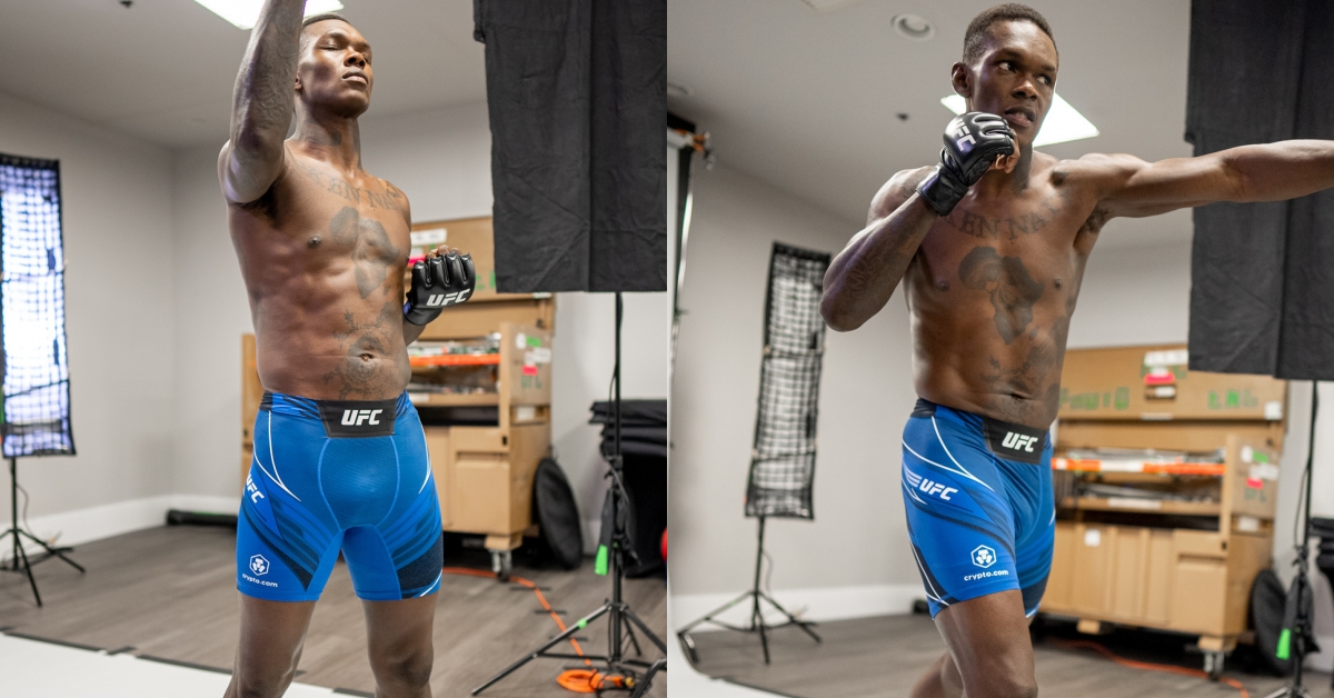 Israel Adesanya set to wear blue shorts UFC 287 title fight Alex Pereira