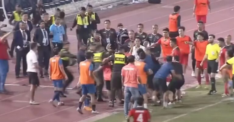 Video – Thailand vs. Indonesia football match erupts into full on Muay Thai brawl