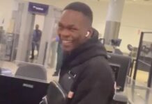 Alex Pereira and Israel Adesanya meet at Australian airport awkward run in UFC