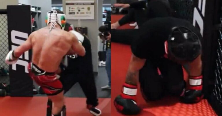 Conor McGregor unleashes ‘titanium shin bone’ on Ultimate Fighter contestant during sparring session