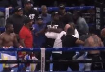 Floyd Mayweather John Gotti III fight ends in massive brawl between both camps