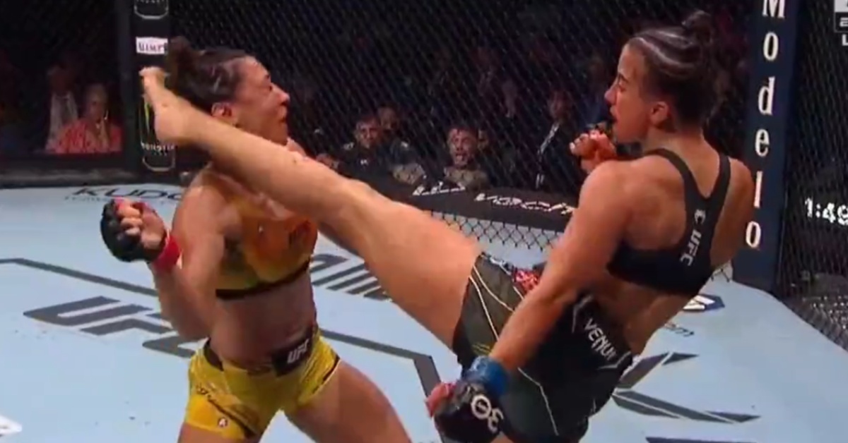 Maycee Barber TKOs Amanda Ribas in a brutal, bloody brawl UFC