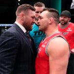 Conor McGregor and Michael Chandler violent altercation. TUF 31 Dana White separates two