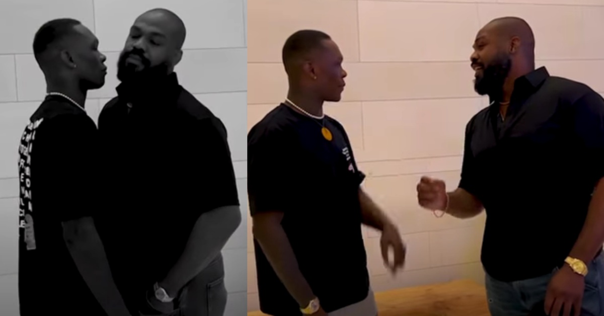 UFC champions Jon Jones and Israel Adesanya engage in impromptu sparring session 1 Jon Jones