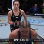 Chelsea Chandler runs from Norma Dumont at UFC Vegas 77 gets meme'd instantly