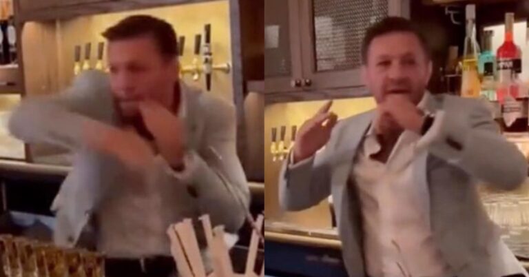 Video – Conor McGregor shadow boxes behind bar amid links to UFC return this year