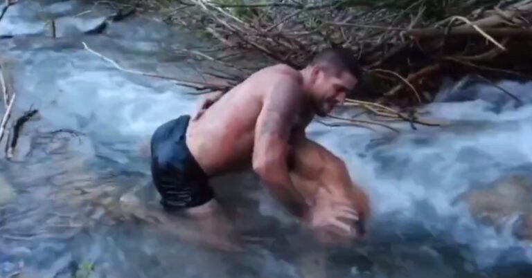 Video – Alex Pereira attempts to drown Glover Teixeira in bizarre training exercise