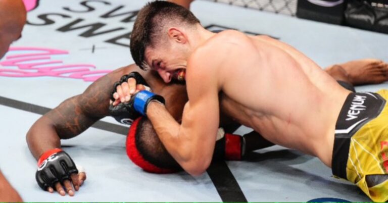 Joel Alvarez slaps D’Arce choke win on Marc Diakiese following clash of heads – UFC London Highlights