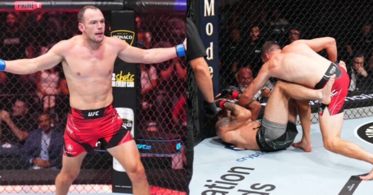 Uros Medic stops Matthew Semelsberger with spinning back fist knockout after striking war – UFC 291 Highlights