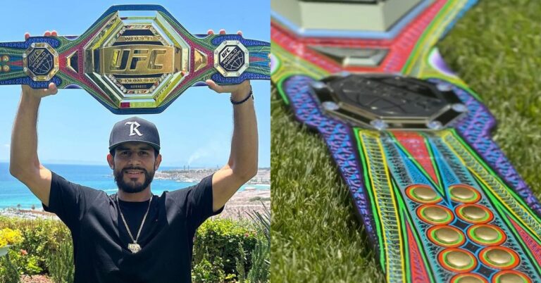Yair Rodríguez shows off Mexican-Themed UFC title belt, Dana White confirms plan for custom championships