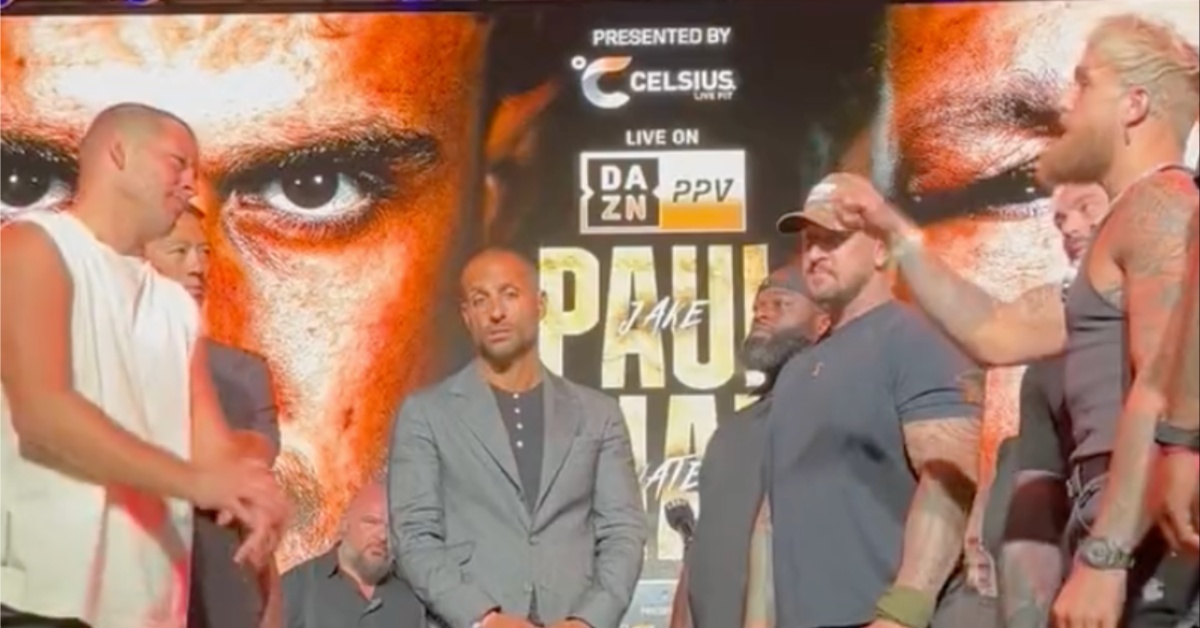 Video - Nate Diaz labels Jake Paul 'F*cking f*ggot' in expletive filled rant, offers to fight media member at press event 1 Nate Diaz calls Jake Paul a "f*cking f*ggot" in rant at press conference offers to fight media member boxing UFC