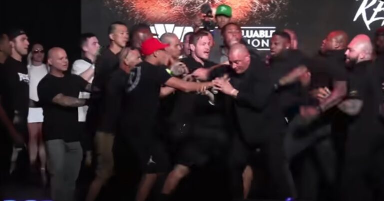 Jake Paul claims Nate Diaz’s team is lawyering up following press-event brawl: ‘Boo-hoo, you f*cking b*tch’