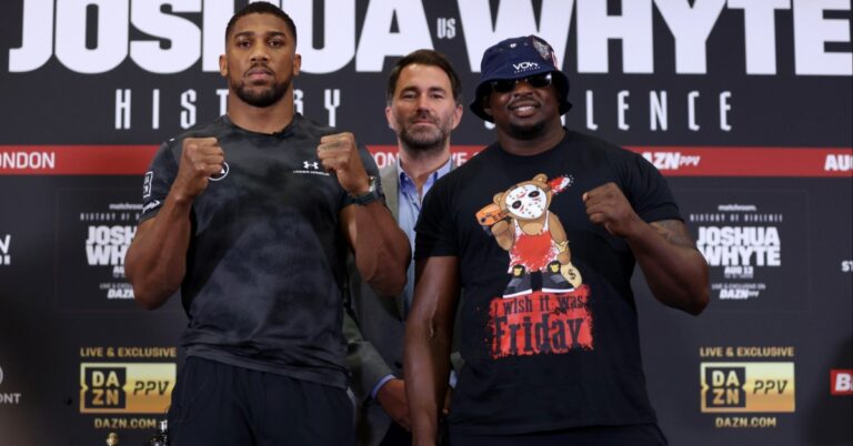 Breaking – Anthony Joshua sees rematch with Dillian Whyte scrapped following failed drug test return